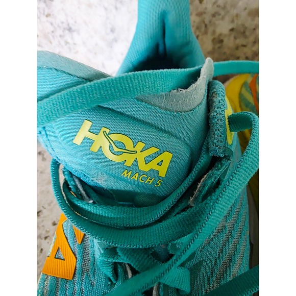 Hoka Mach 5 Women's Running Shoes Athletic Sneakers Blue Yellow Size 9B - Picture 13 of 14
